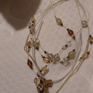 Elegant Multi-Strand Beaded Necklace